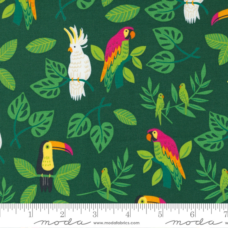 „Jungle Paradise“ Stoffzuschnitt – 2,5 x 44 Inch (ca. 6,3 x 110 cm)
