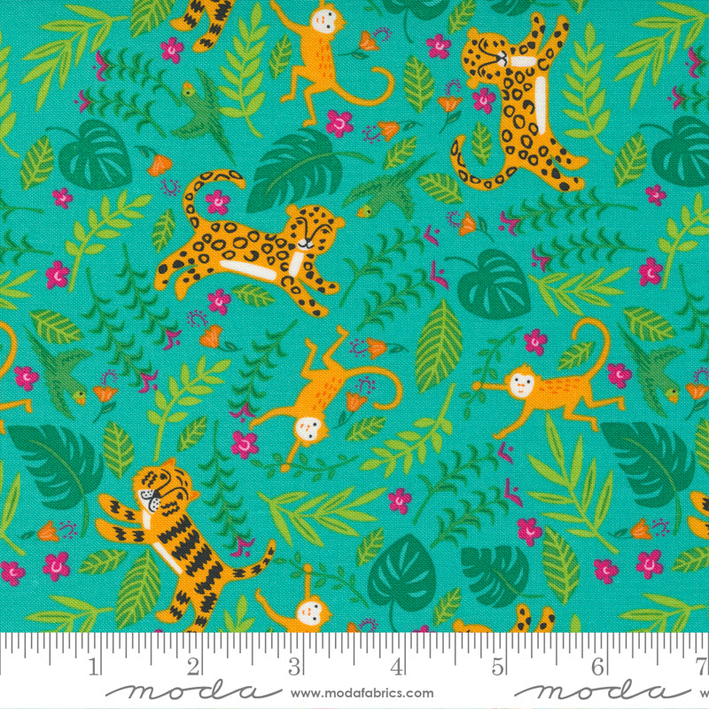 „Jungle Paradise“ Stoffzuschnitt – 2,5 x 44 Inch (ca. 6,3 x 110 cm)
