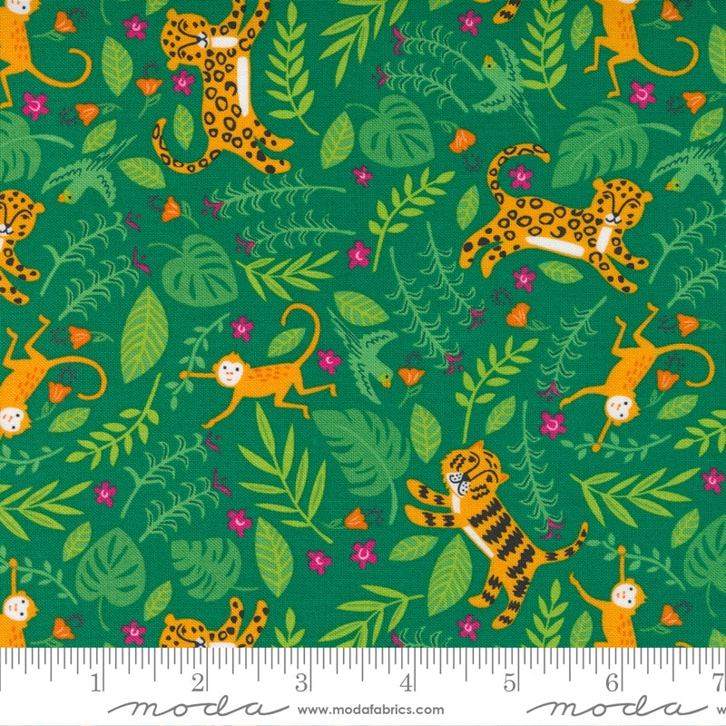 „Jungle Paradise“ Stoffzuschnitt – 2,5 x 44 Inch (ca. 6,3 x 110 cm)