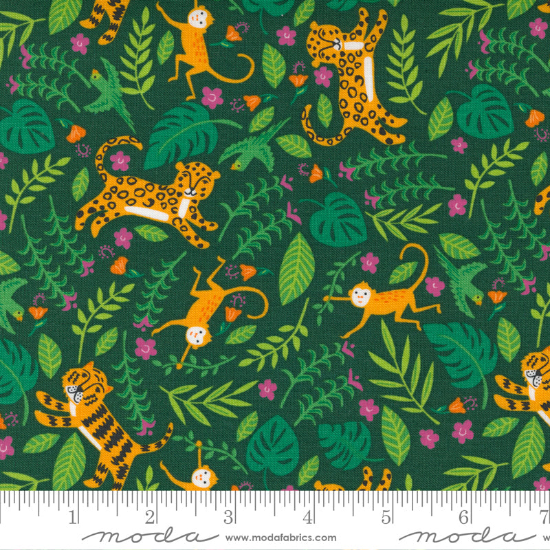 „Jungle Paradise“ Stoffzuschnitt – 2,5 x 44 Inch (ca. 6,3 x 110 cm)