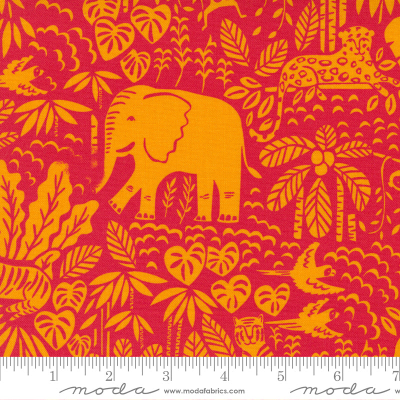 „Jungle Paradise“ Stoffzuschnitt – 2,5 x 44 Inch (ca. 6,3 x 110 cm)