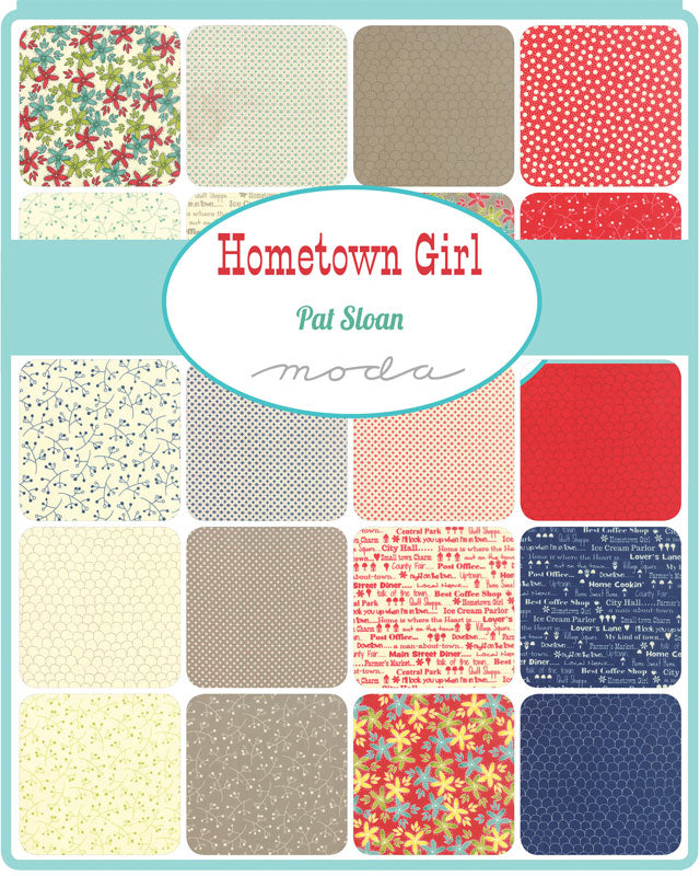„Hometown Girl“ Stoffzuschnitt – 2,5 x 44 Inch (ca. 6,3 x 110 cm)