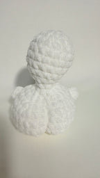 Handgemachte Mini Schildkröte rosa/weiß – weiches Plüschtier aus Chenillegarn