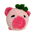 Glücksschwein Plüsch – Handgemachtes Kuscheltier mit Kleeblatt | Geschenkidee