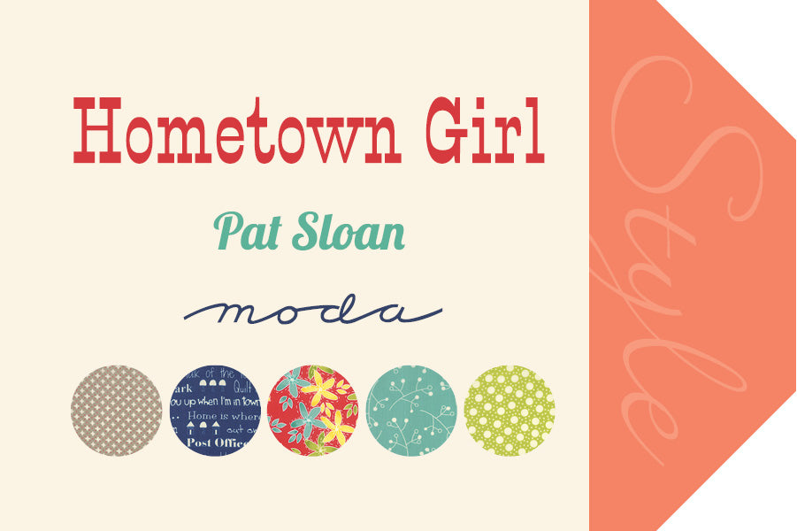 „Hometown Girl“ Stoffzuschnitt – 2,5 x 44 Inch (ca. 6,3 x 110 cm)
